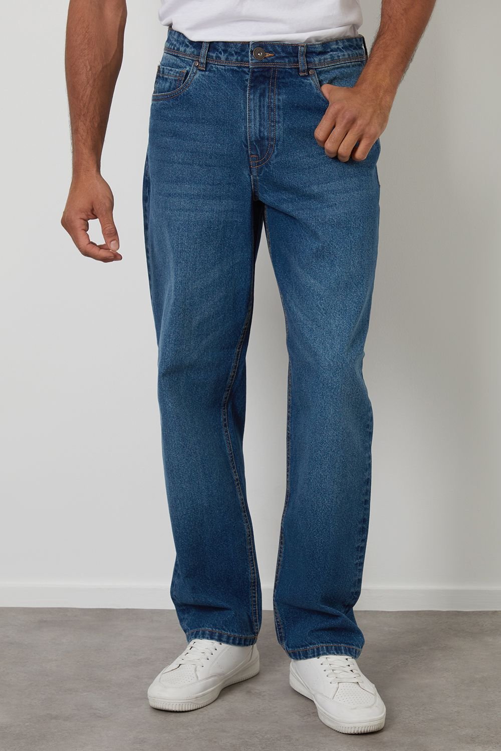 Threadbare Threadbare Men's Loose Fit Jeans in Blue - 3