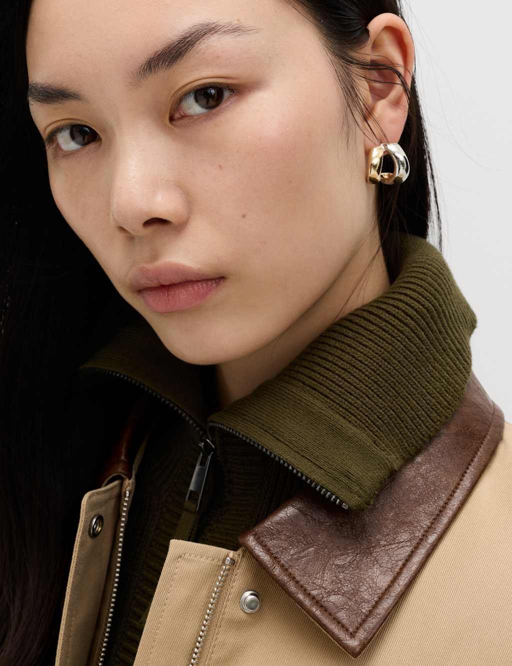 Marks & Spencer M&S Cotton Rich Bomber Jacket Light Caramel - 4