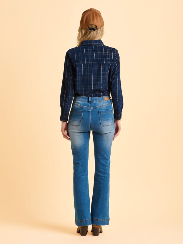 Brakeburn Brakeburn Women's Lumi Jean in Blue - 2
