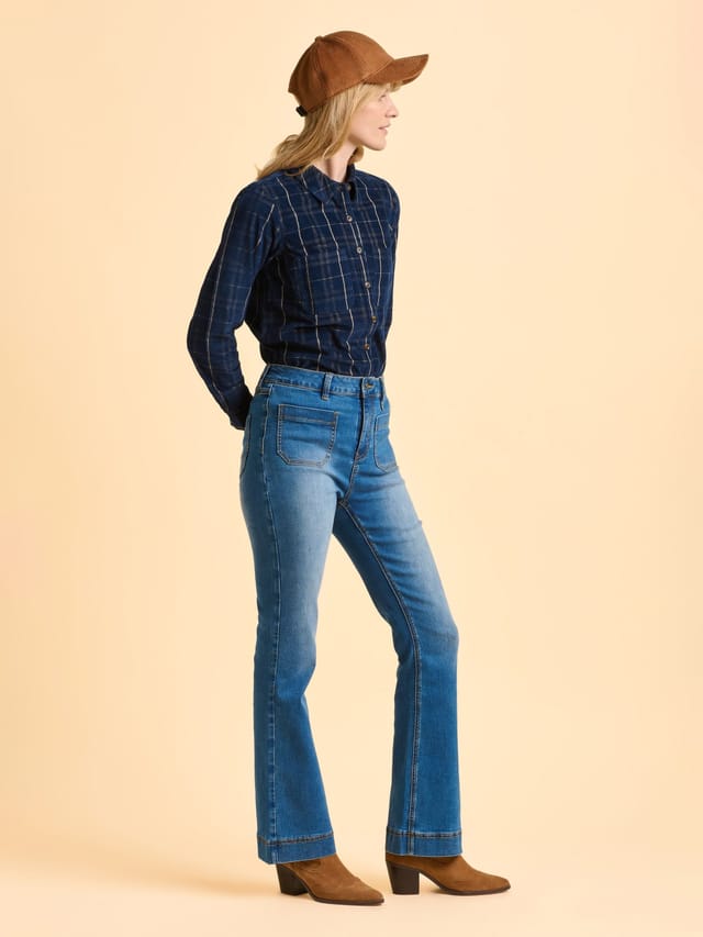 Brakeburn Brakeburn Women's Lumi Jean in Blue - 3