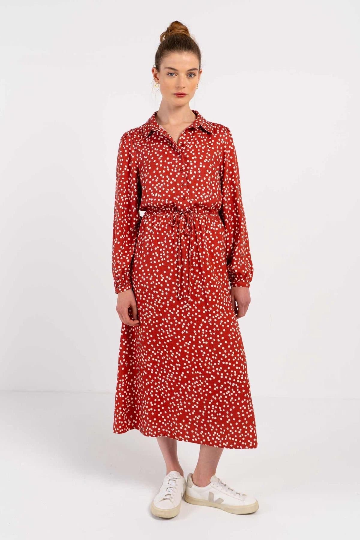 Kettlewell Kettlewell Women's Delilah Shirt Dress in Red
