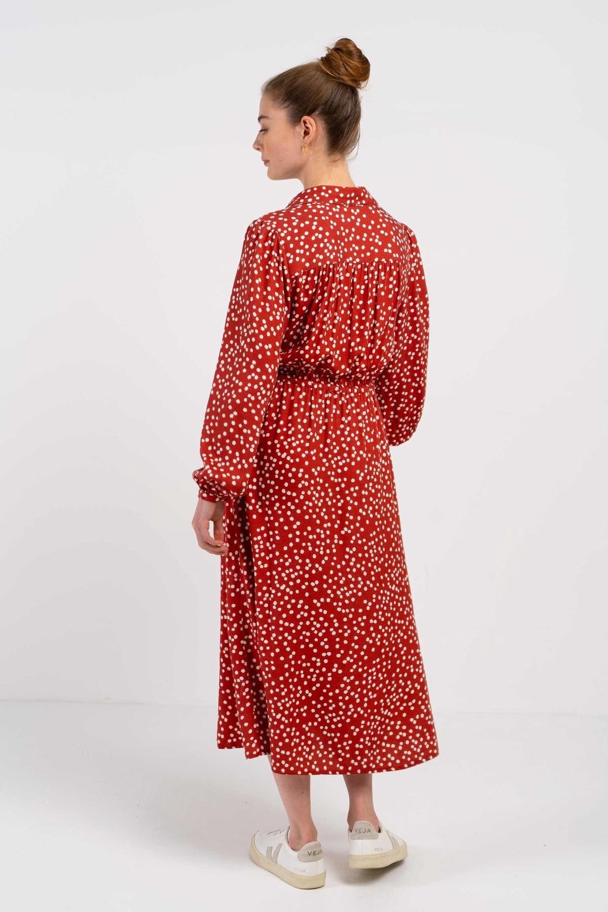 Kettlewell Kettlewell Women's Delilah Shirt Dress in Red - 4