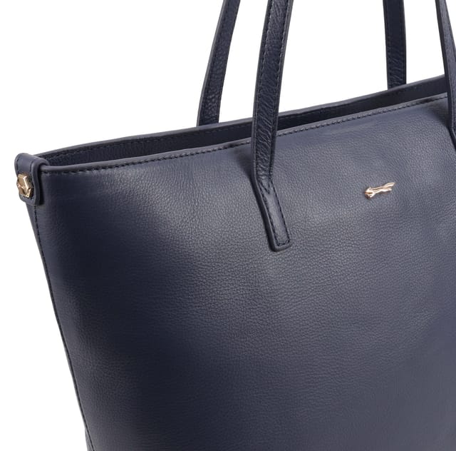 Paul Costelloe Paul Costelloe Women's Tropez Leather Shoulder Bag in Dark Navy - 2