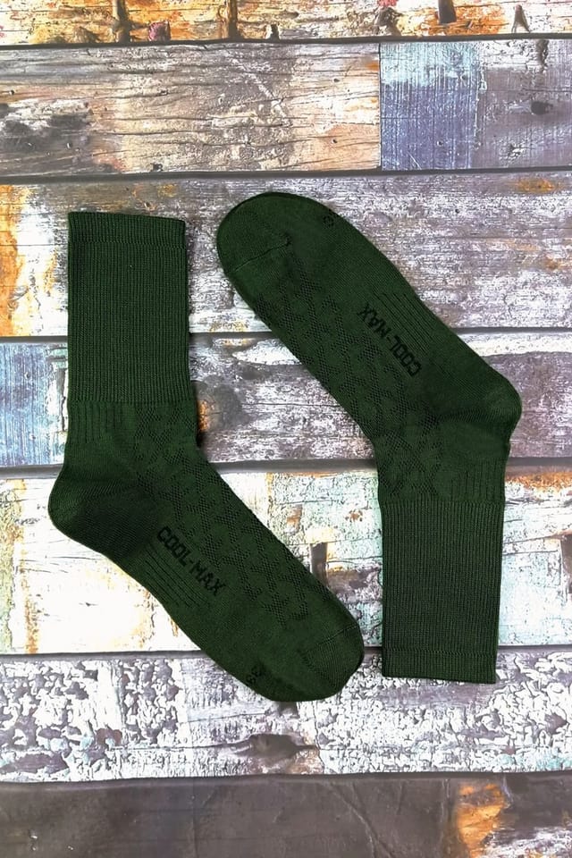 Dr Hunter Dr Hunter Men's 2 Pack Coolmax Lightweight Hiking Socks in Green - 3