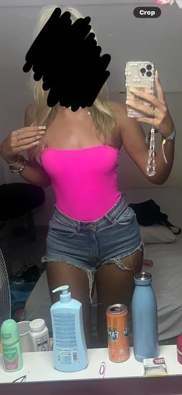 PrettyLittleThing Pink strapless bodysuit