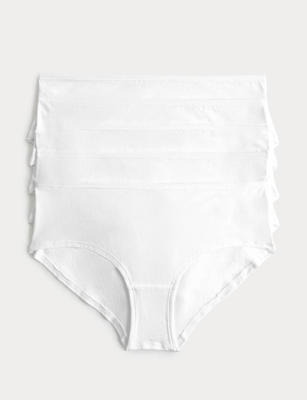 Marks & Spencer M&S 5pk Cotton Rich Lycra® Low Rise Shorts White