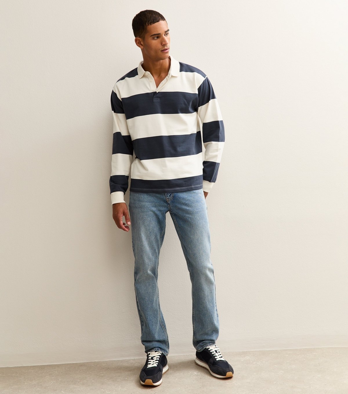 New Look Men's Light Blue Straight Leg Jeans New Look - 1