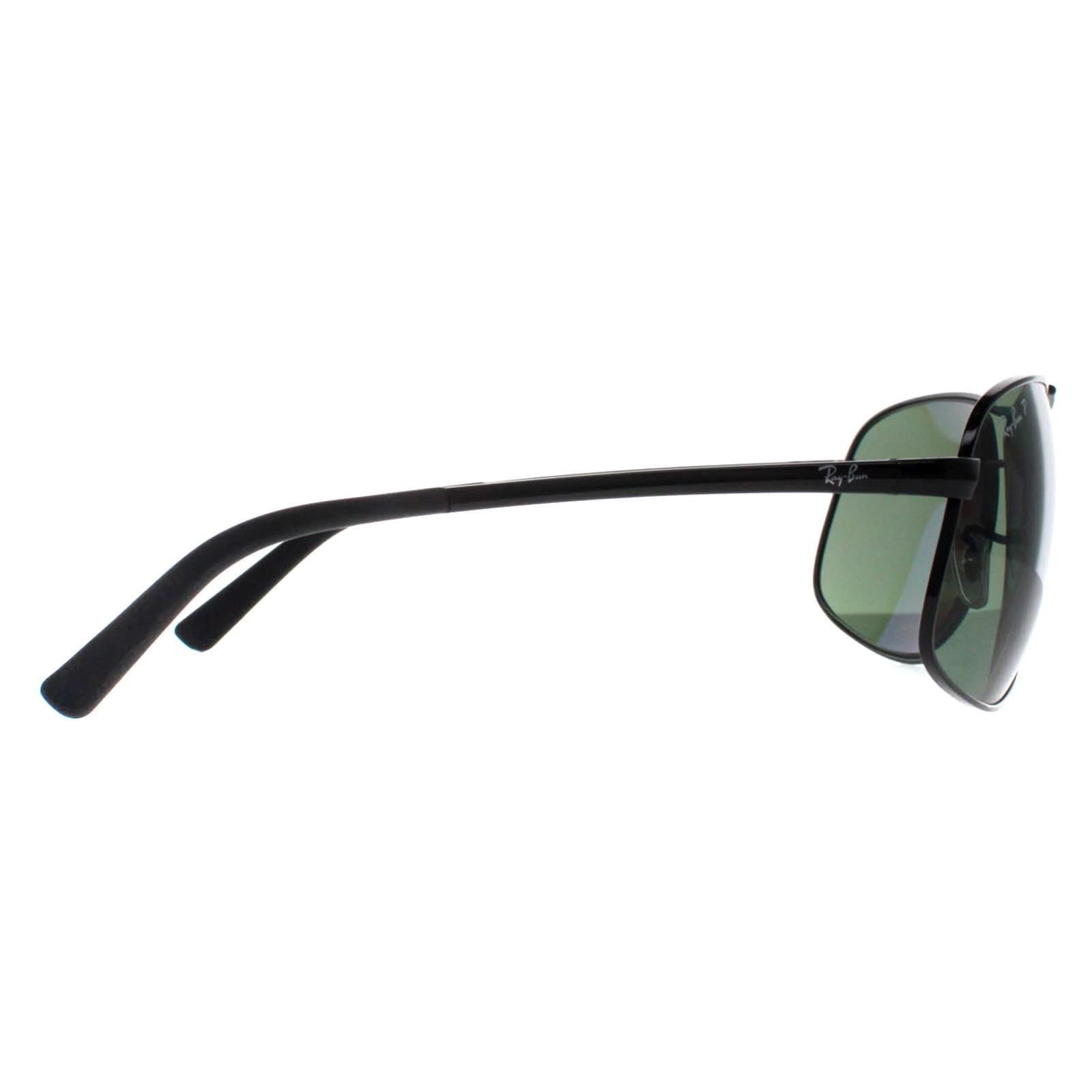 Ray-Ban Ray-Ban Men's Aviator Polished Black G-15 Green Polarized RB3387 - 4