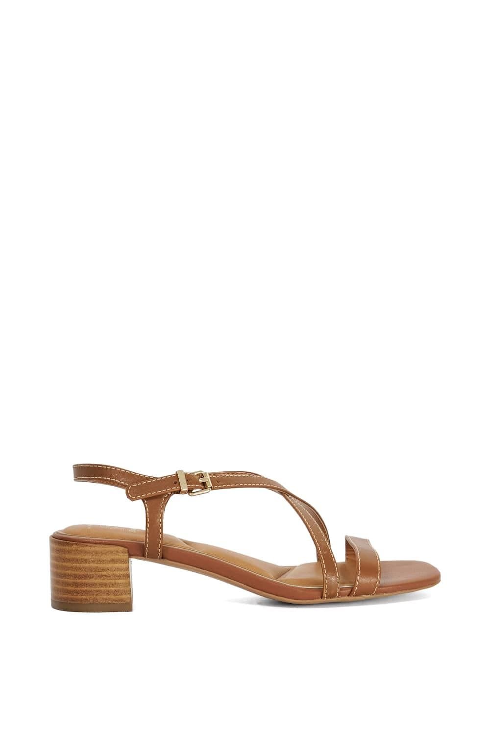 Dune London Dune London Women's Wide Fit 'Jordin' Leather Sandals in Brown