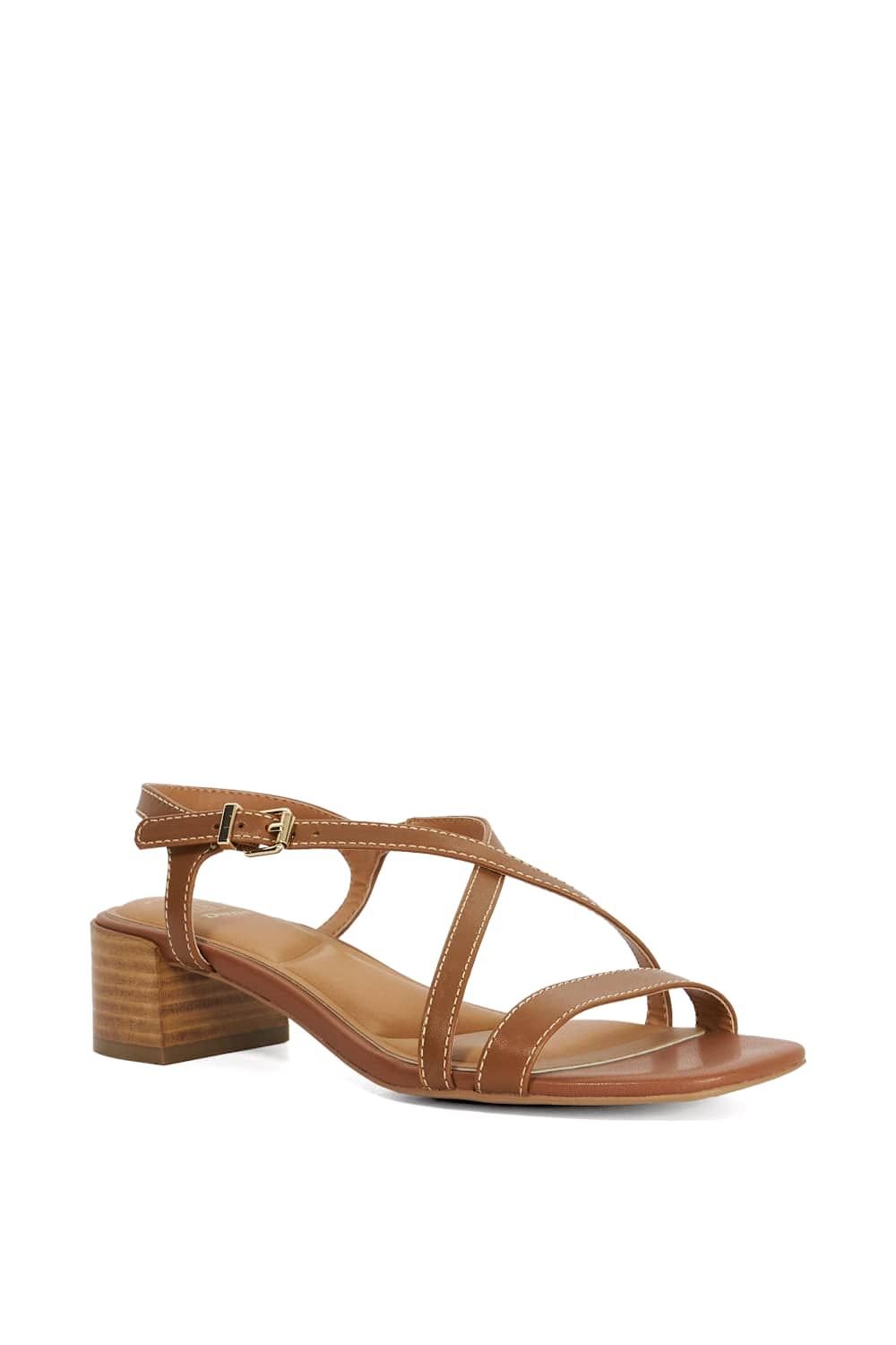 Dune London Dune London Women's Wide Fit 'Jordin' Leather Sandals in Brown - 2