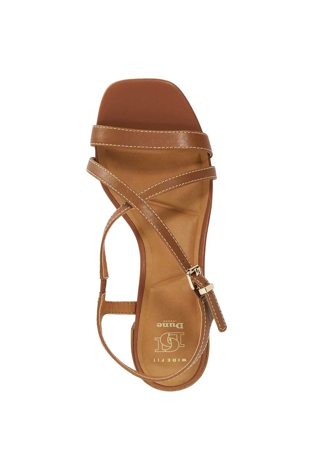 Dune London Dune London Women's Wide Fit 'Jordin' Leather Sandals in Brown - 4
