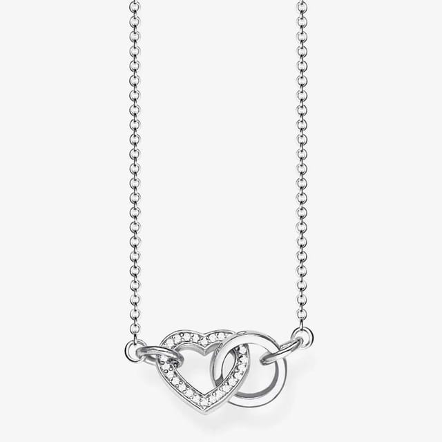 Thomas Sabo THOMAS SABO Women's Together Heart Necklace KE1643-051-14-L45V in Silver - 2
