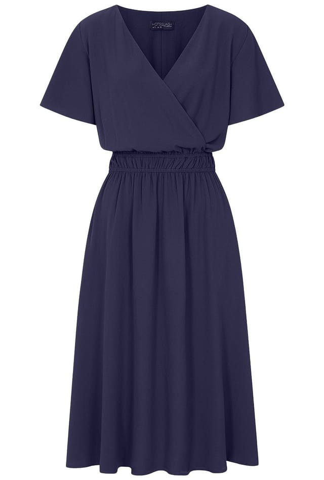 Hot Squash Hot Squash Women's Chiffon Midi Dress in Navy - 3