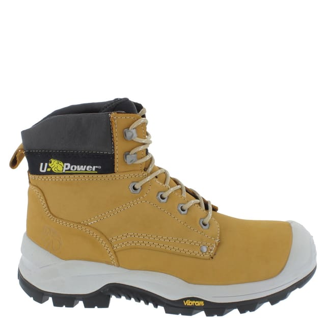 U-Power U-Power Men's Clyde S3S Lace-Up Nubuck Safety Boots in Beige - 2