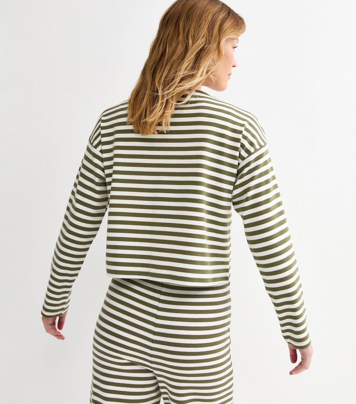 New Look Women's Green Relaxed Striped Button Through Cardigan New Look - 4