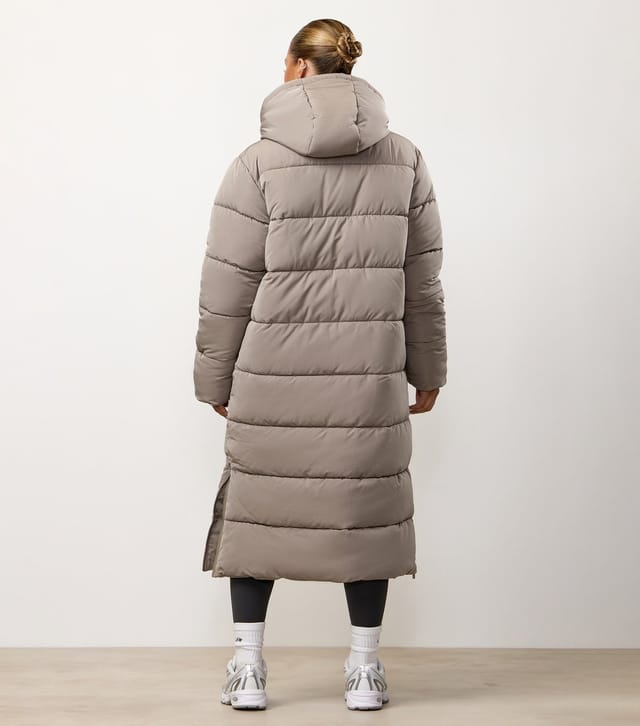 Gym King Women's Light Brown Longline Puffer Jacket Gym King New Look - 3