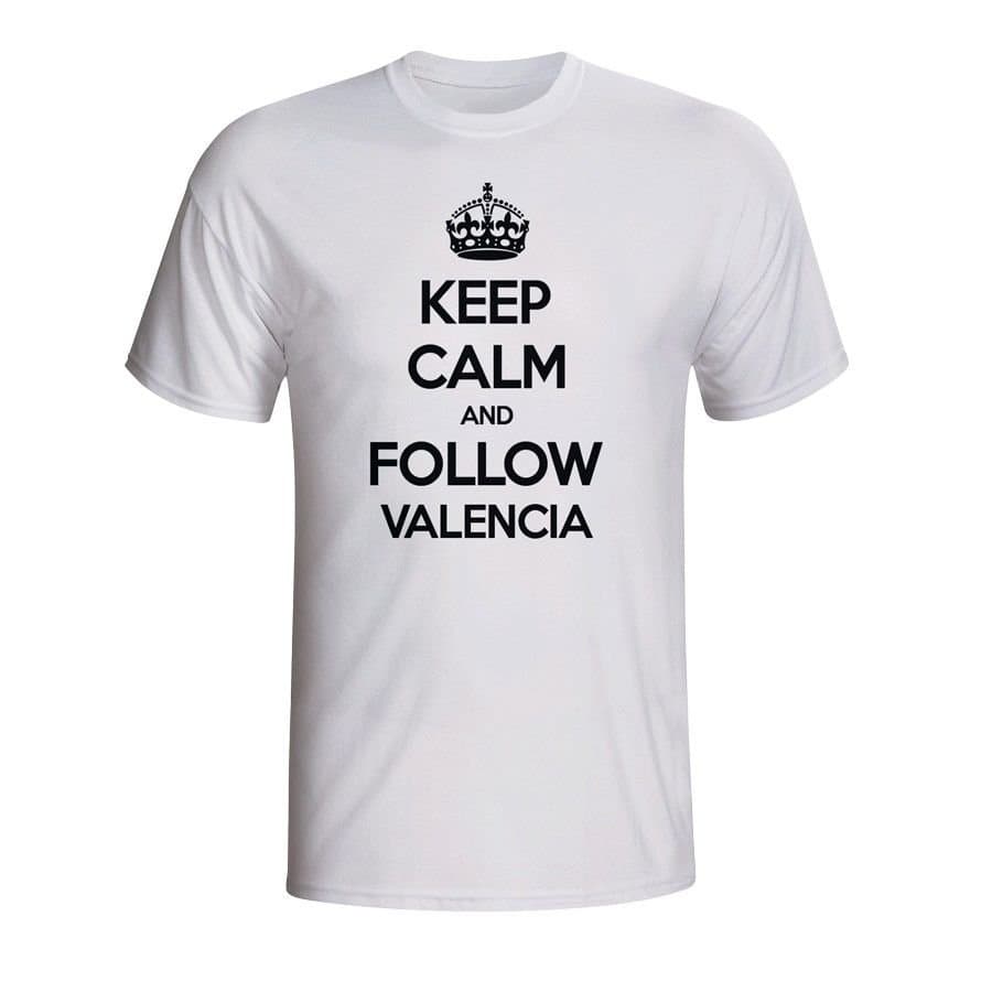 Valencia CF Valencia CF Men's Keep Calm & Follow T-Shirt white