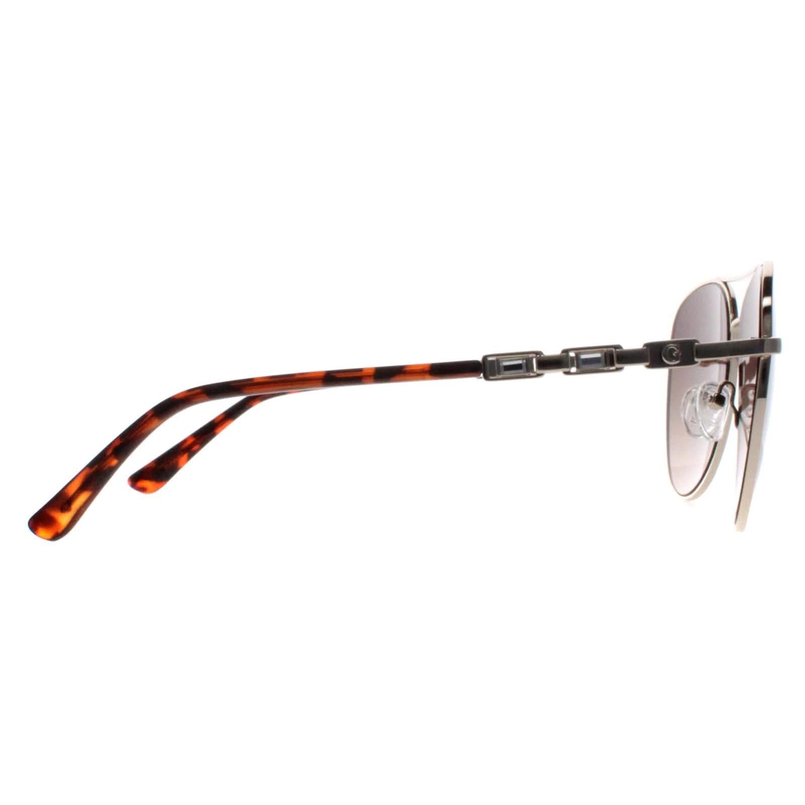 Guess Guess Women's Aviator Silver Brown Gradient GF6143 - 4