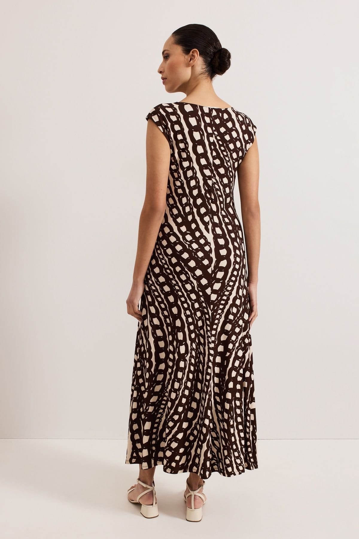 Phase Eight Phase Eight Women's Kristy Printed Zip-Front Maxi Dress in Dark Brown - 4