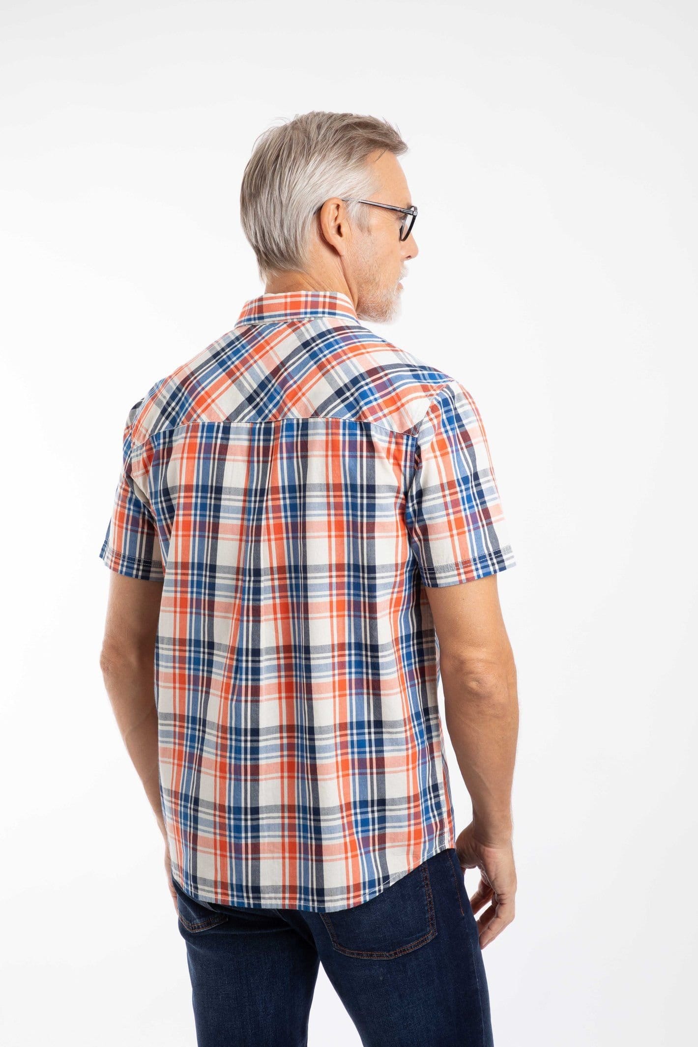 Weird Fish Weird Fish Men's Judd Short Sleeve Check Shirt in Cream - 4