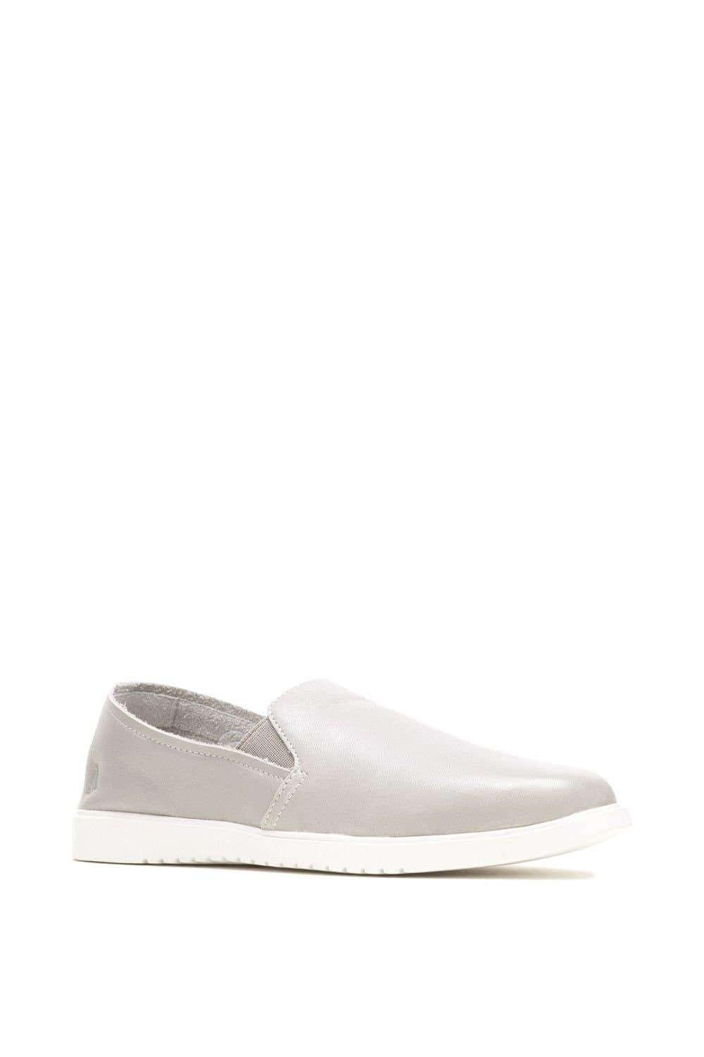 Hush Puppies Hush Puppies Grey Smooth Leather Slip On Shoes