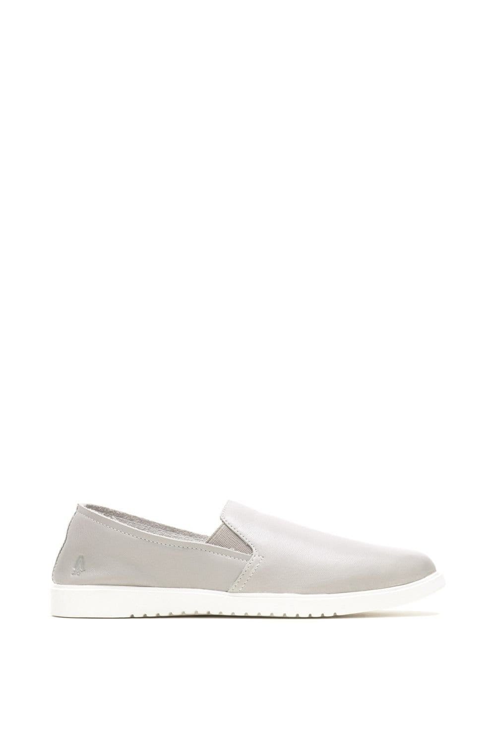 Hush Puppies Hush Puppies Women's 'Everyday' Smooth Leather Slip On Shoes in Grey - 4