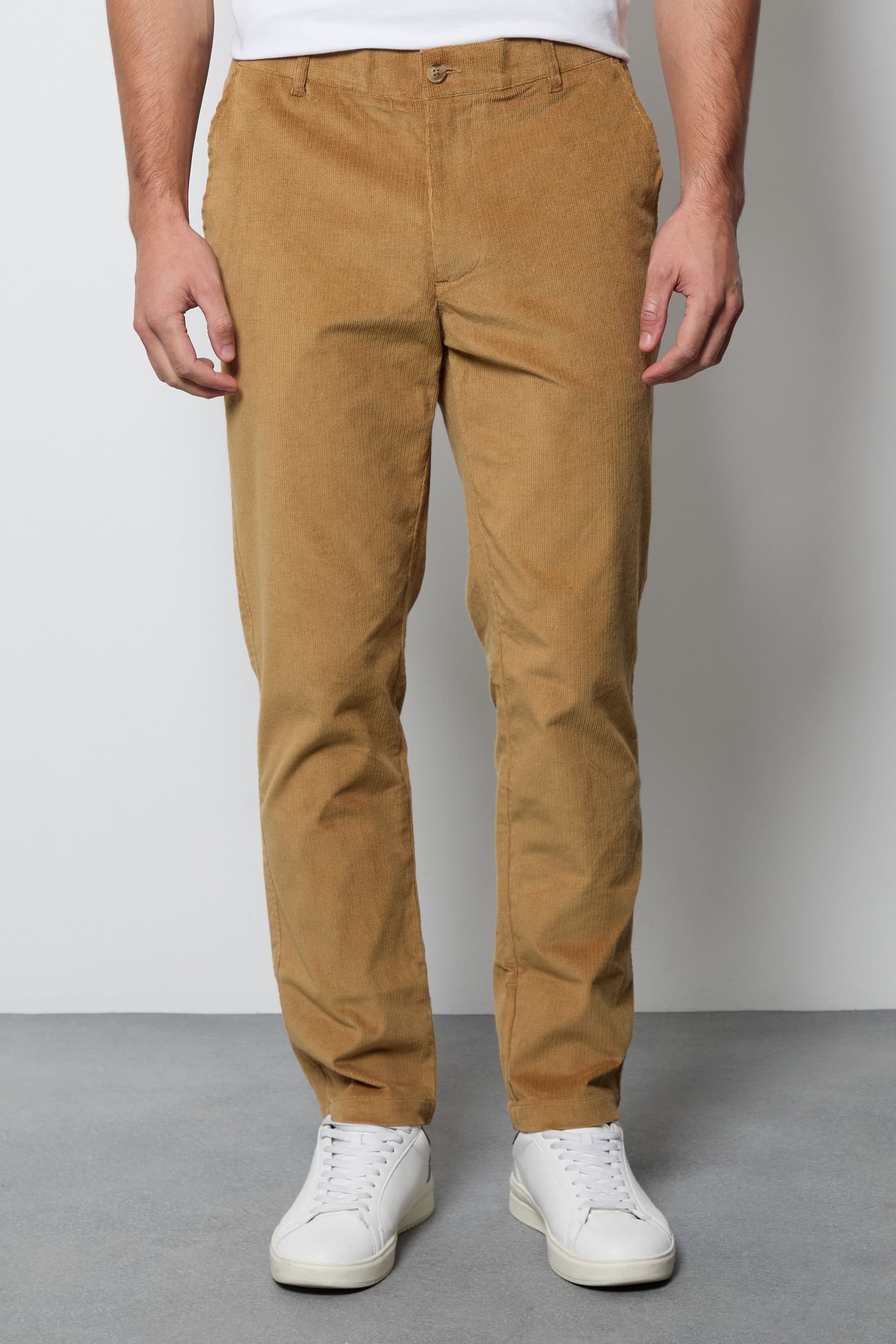 Burton Burton Men's Stone Corduroy Stretch Slim Fit Trousers