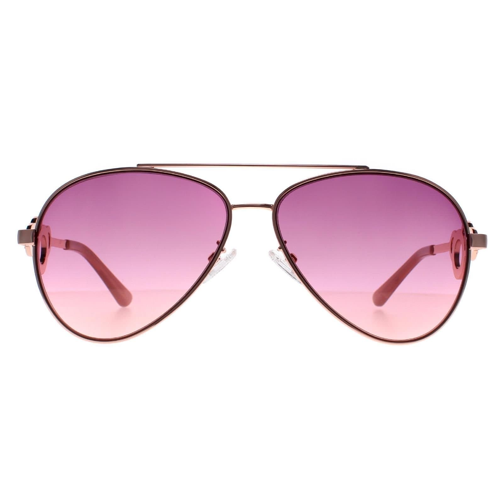 GUESS Guess Women's Aviator Rose Gold Pink Gradient GF0365