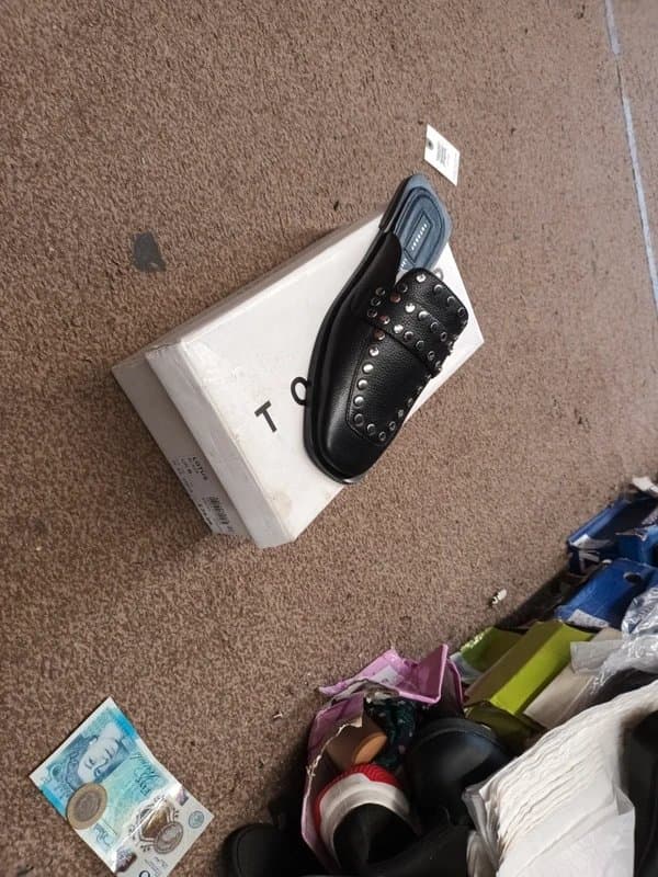Topshop Ex top shop leather sliders ladies high quality