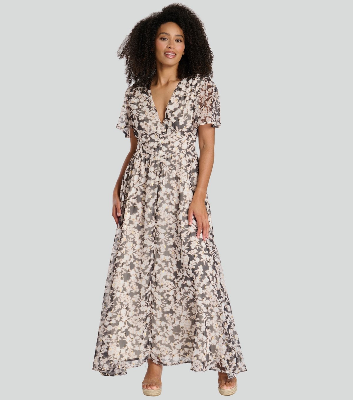 South Beach Women's Multicoloured Chiffon Midi Dress South Beach New Look - 4