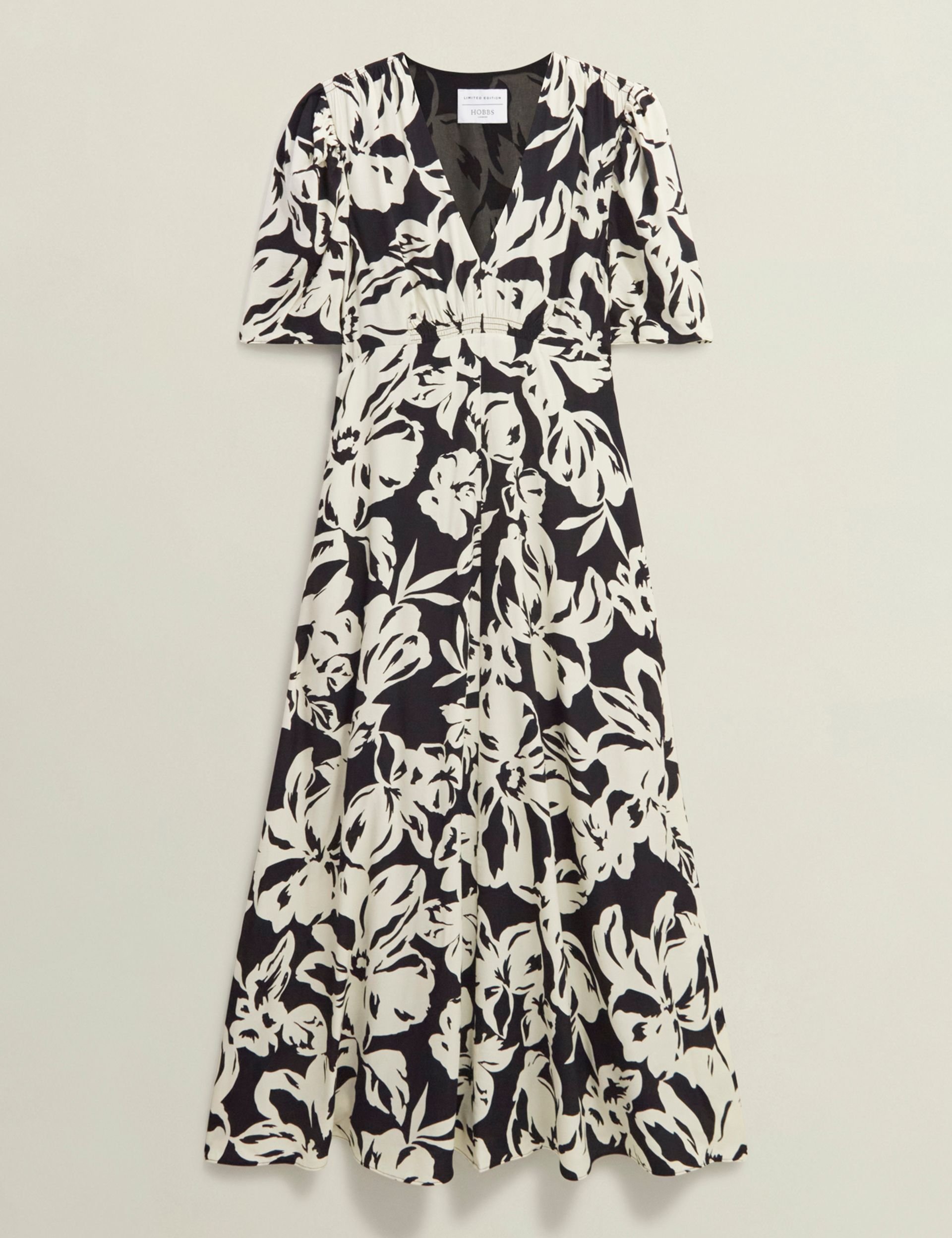 Hobbs London Hobbs London Women's Chiltern Puff Sleeve Midi Dress in Black - 2