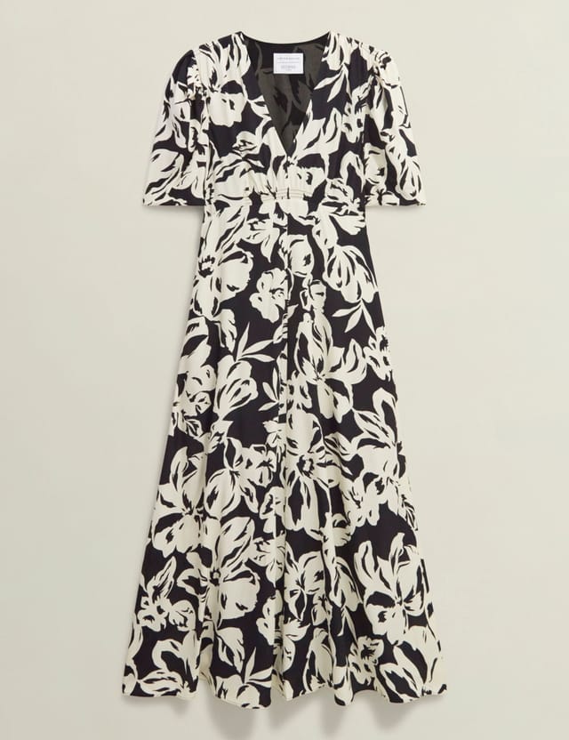 Hobbs London Hobbs London Women's Chiltern Puff Sleeve Midi Dress in Black - 2