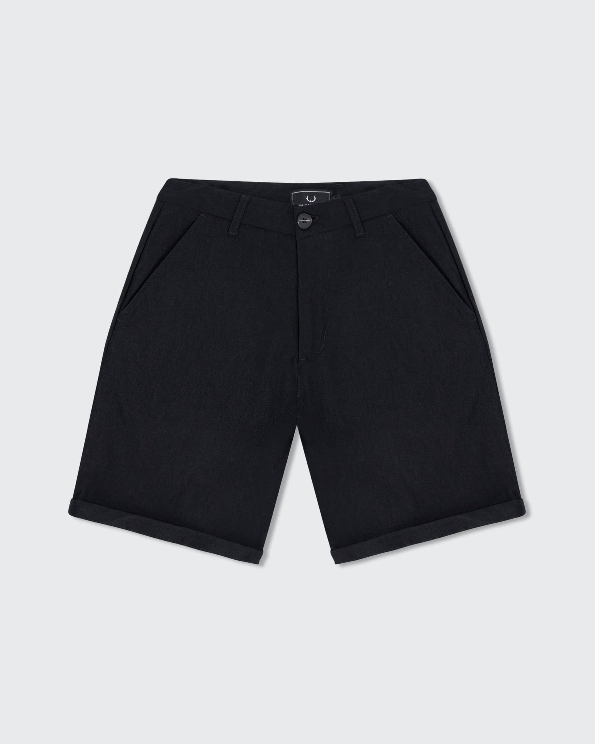 Walker & Hunt Walker & Hunt Black Super Stretch Shorts for Men