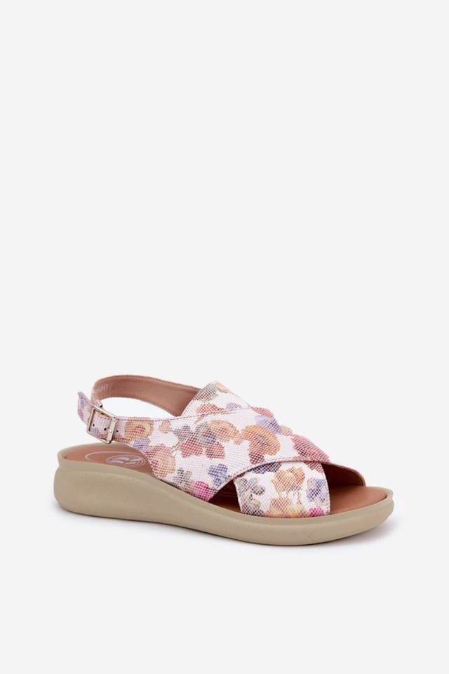 Love Lace Love Lace Women's Interlocking Strap Wedge Sandals with Adjustable Buckle Heel - 2