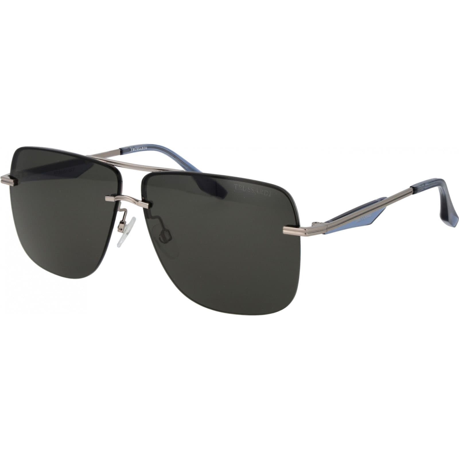 Trussardi Trussardi Men's TSM3001 64T02 Square/Rectangle Sunglasses in Silver