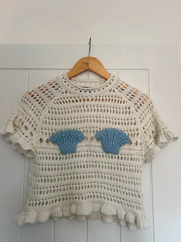 ASOS Design Shell crochet top