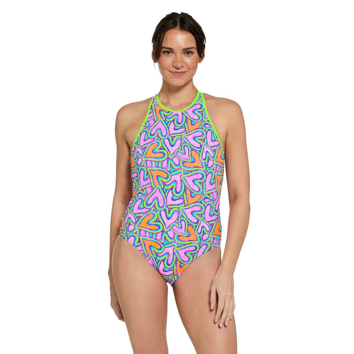 Zoggs Zoggs Women's Joyfull Crossback One Piece Swimsuit in Pink