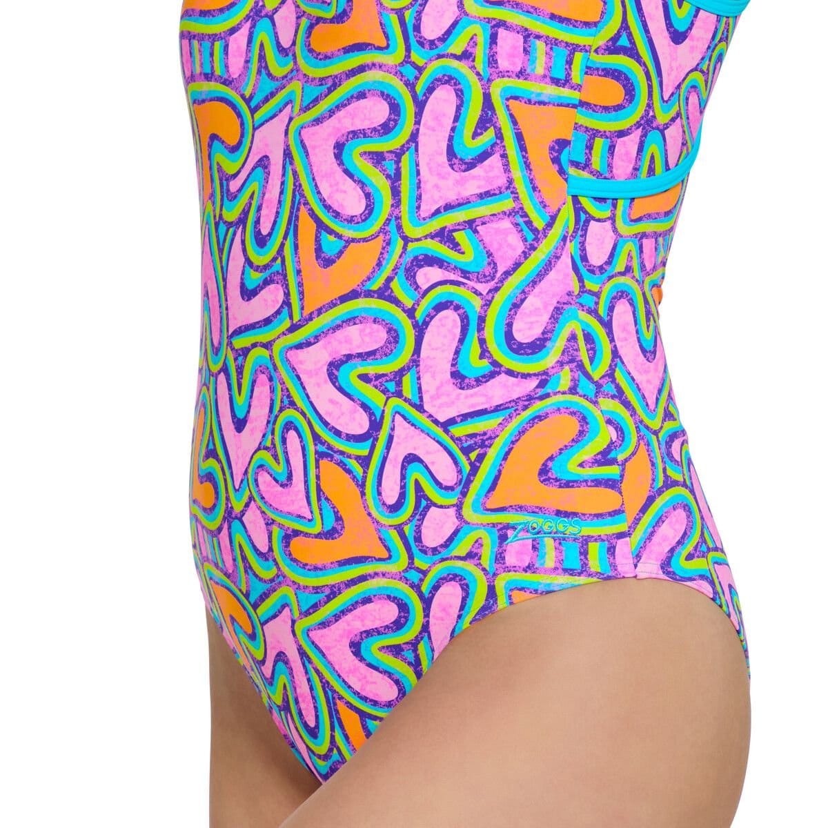 Zoggs Zoggs Women's Joyfull Crossback One Piece Swimsuit in Pink - 4