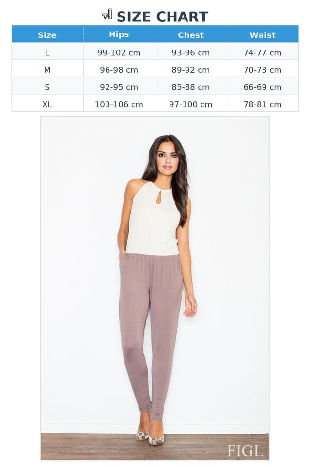 Love Lace Love Lace Women's Two Tone Flowing Jumpsuit With Teardrop Neck in Brown - 3