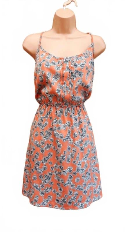 New Look New Look Dusty Pink White Rose Floral Strappy a Line Summer Tea Dress 18