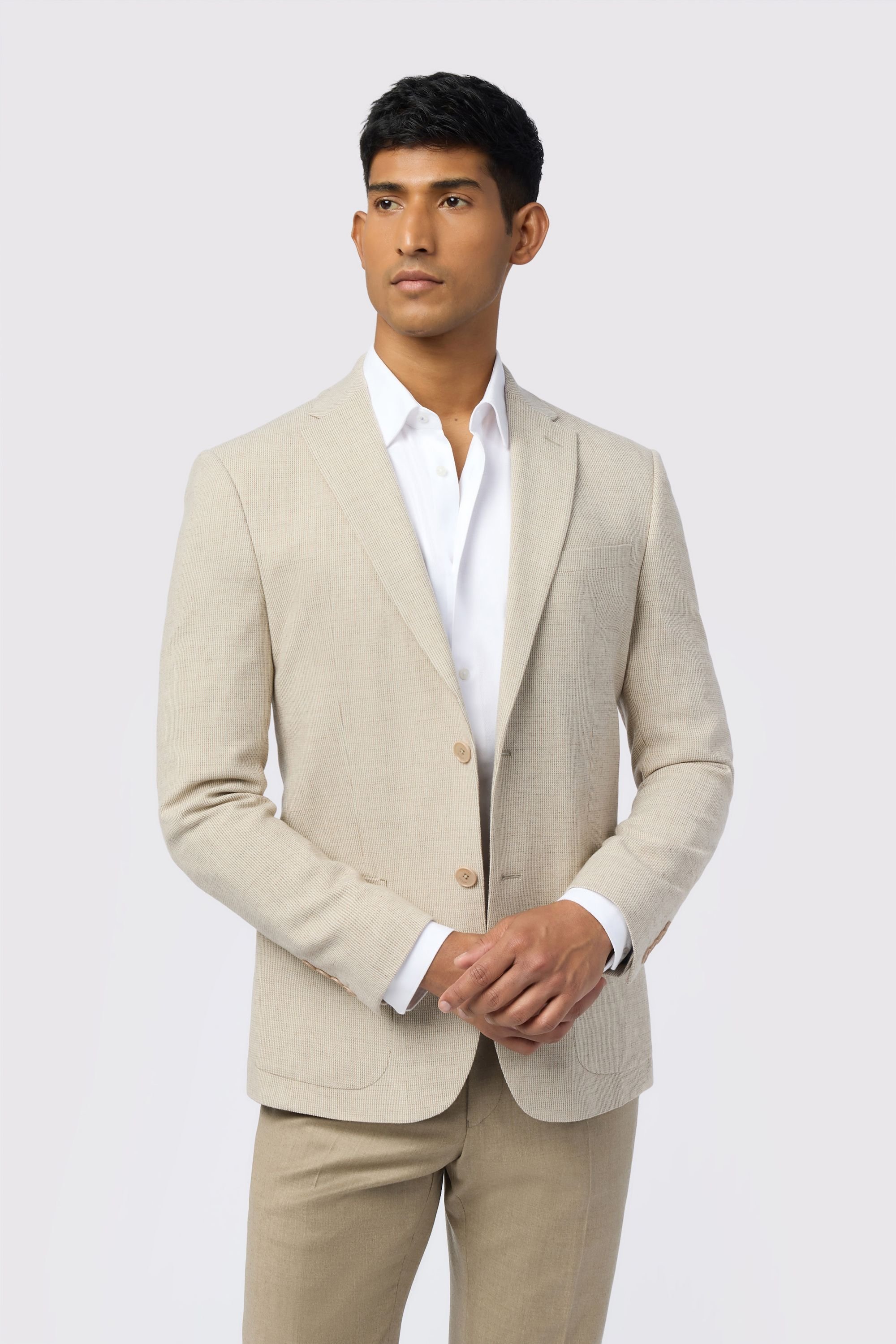 Ted Baker Ted Baker Men's Monro Slim Fit Puppytooth Jacket in Nude - 2
