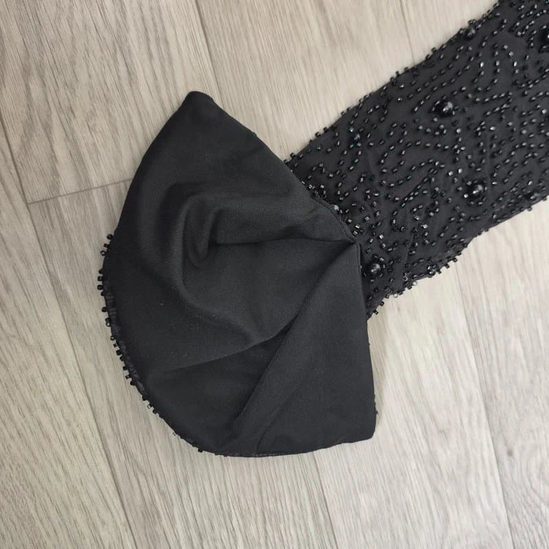 Oh Polly Oh Polly Mayfair Embellished Long Sleeve Mini  Black Dress Size 12