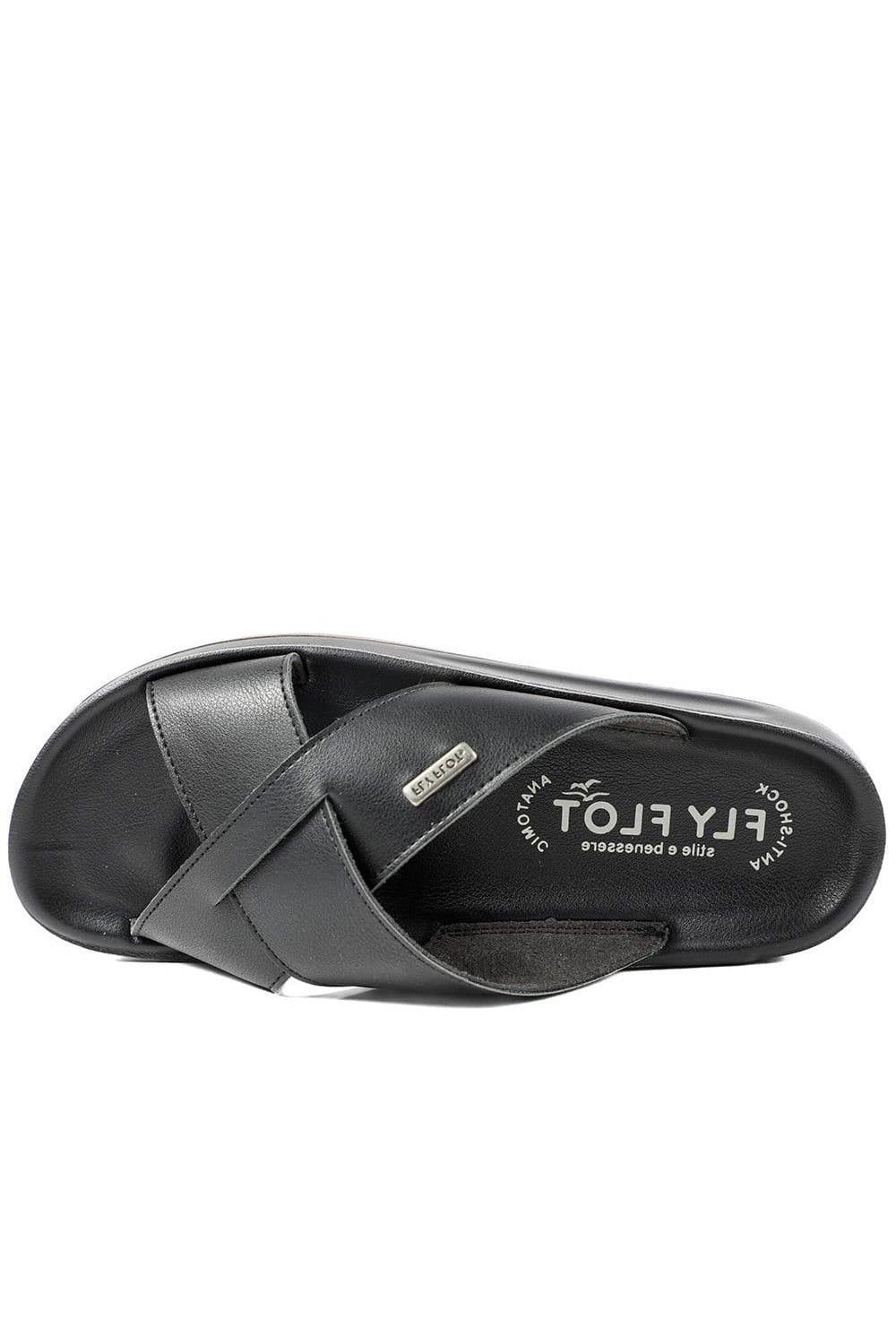 Fly Flot Fly Flot Men's FlyFlot Strappy Slip On Sandals in Black - 4