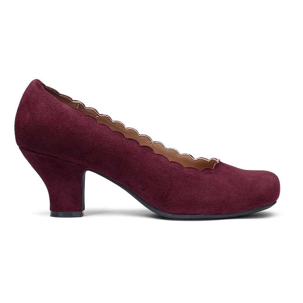 Hotter Hotter Women's Wide Fit 'Jive' Court Shoes in Maroon