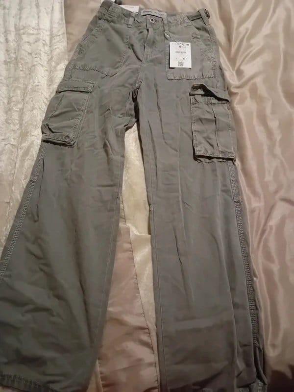 Bershka Grey Cargo Pants