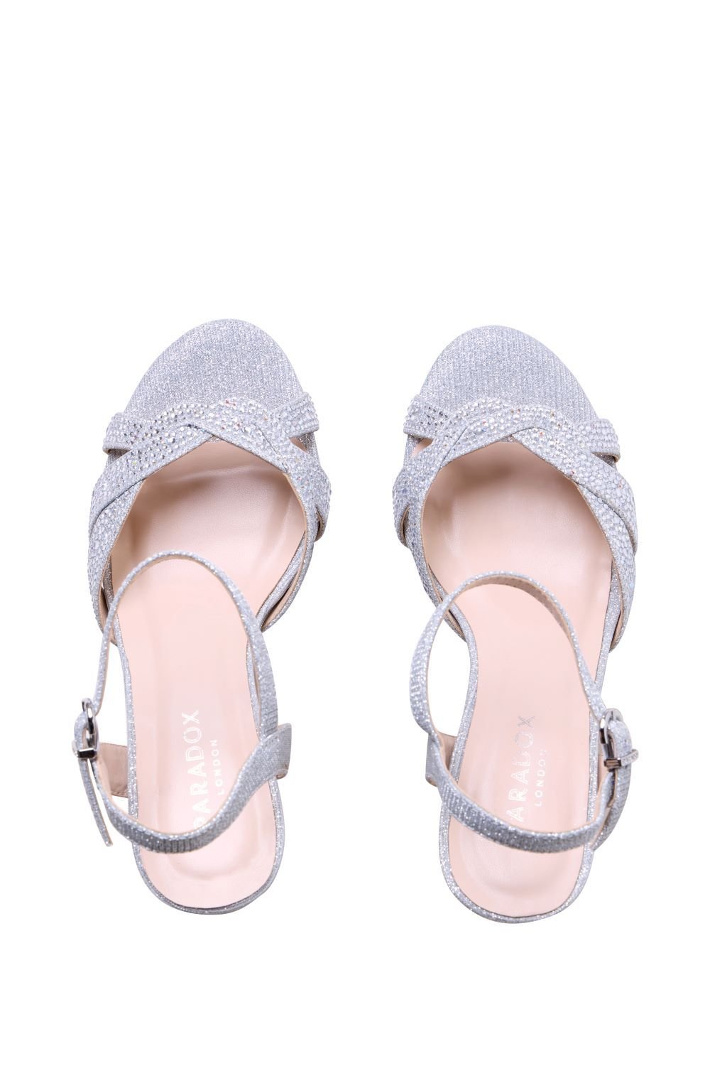 Paradox London Paradox London Women's Lavelle' Platform Heeled Sandals in Silver - 3