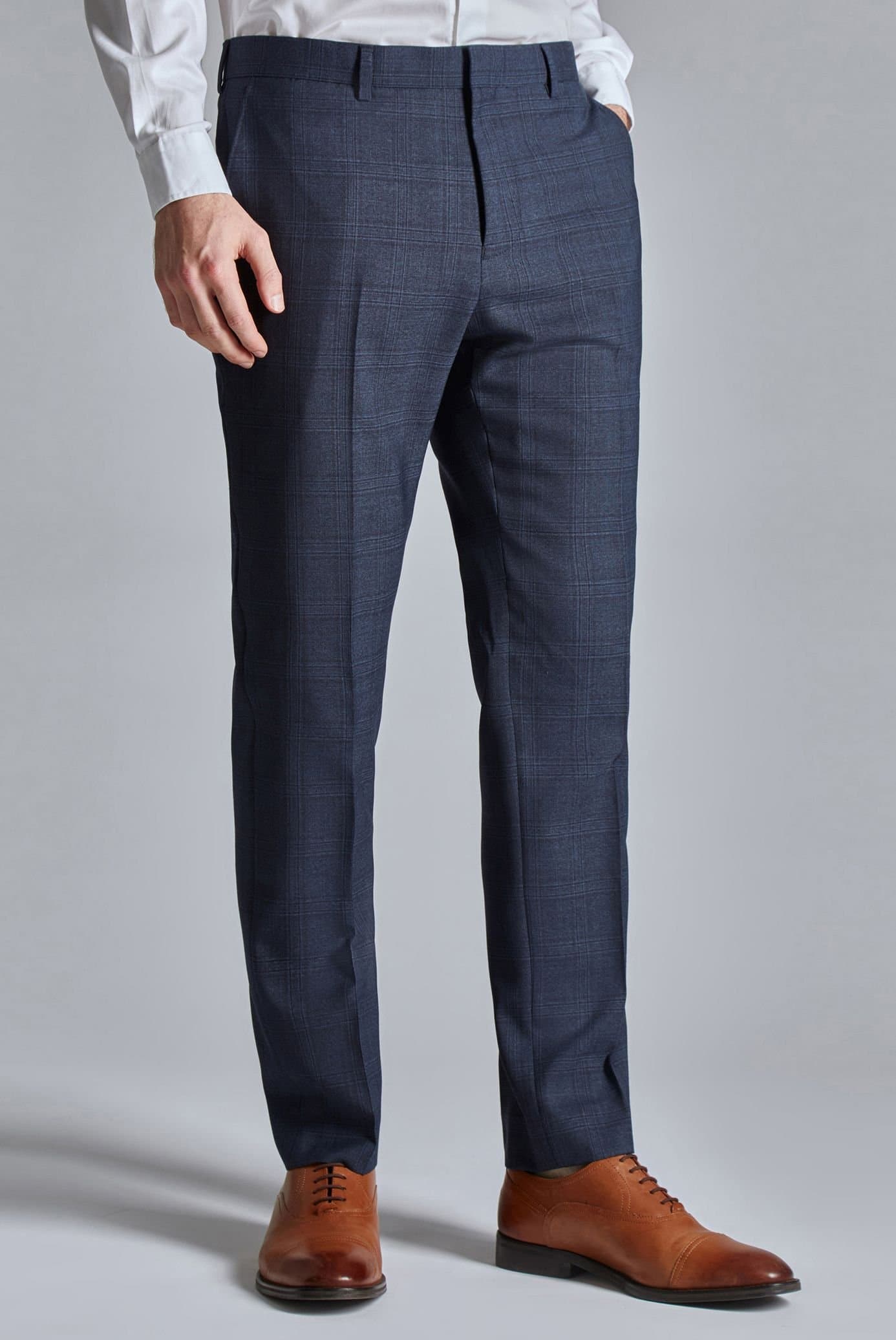 Ted Baker Ted Baker Men's Ara Navy Textured Trousers