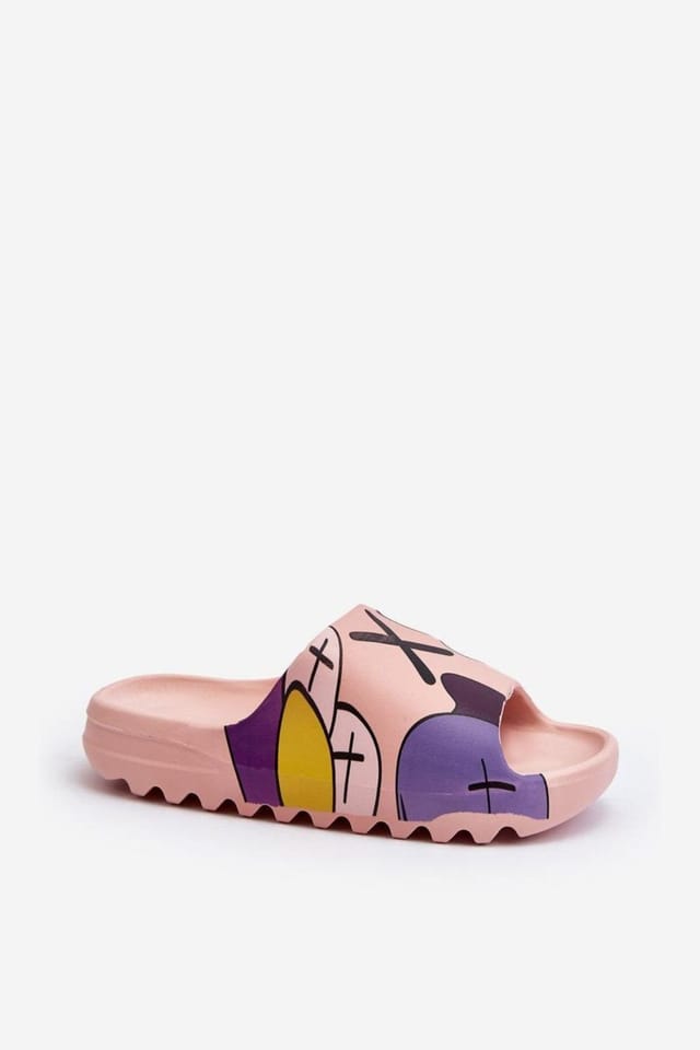 Love Lace Love Lace Women's Cartoon Print Rubber Flip Flops with Contoured Insole Sole in Pink - 2