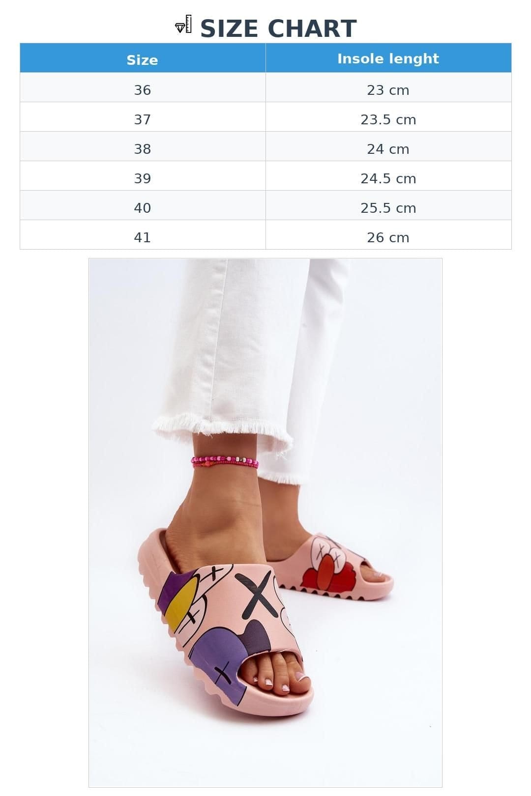 Love Lace Love Lace Women's Cartoon Print Rubber Flip Flops with Contoured Insole Sole in Pink - 4