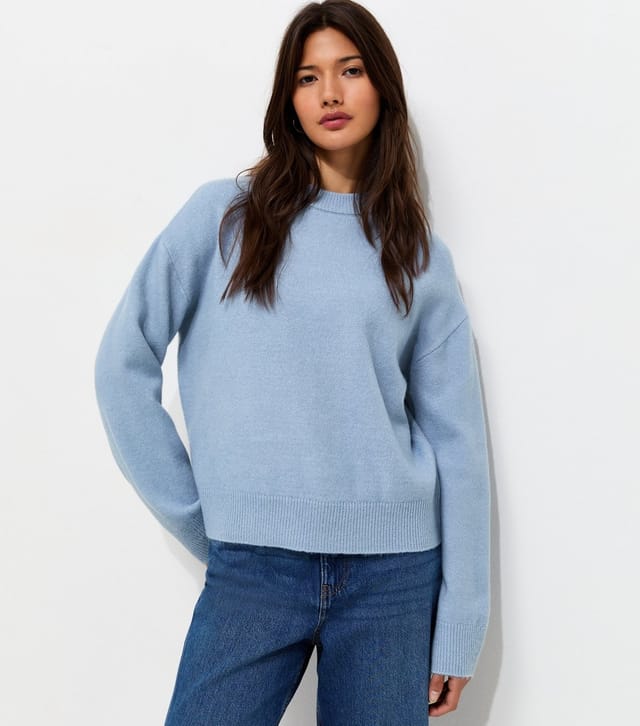 New Look Women's Light Blue Midweight Crew Neck Jumper New Look - 2